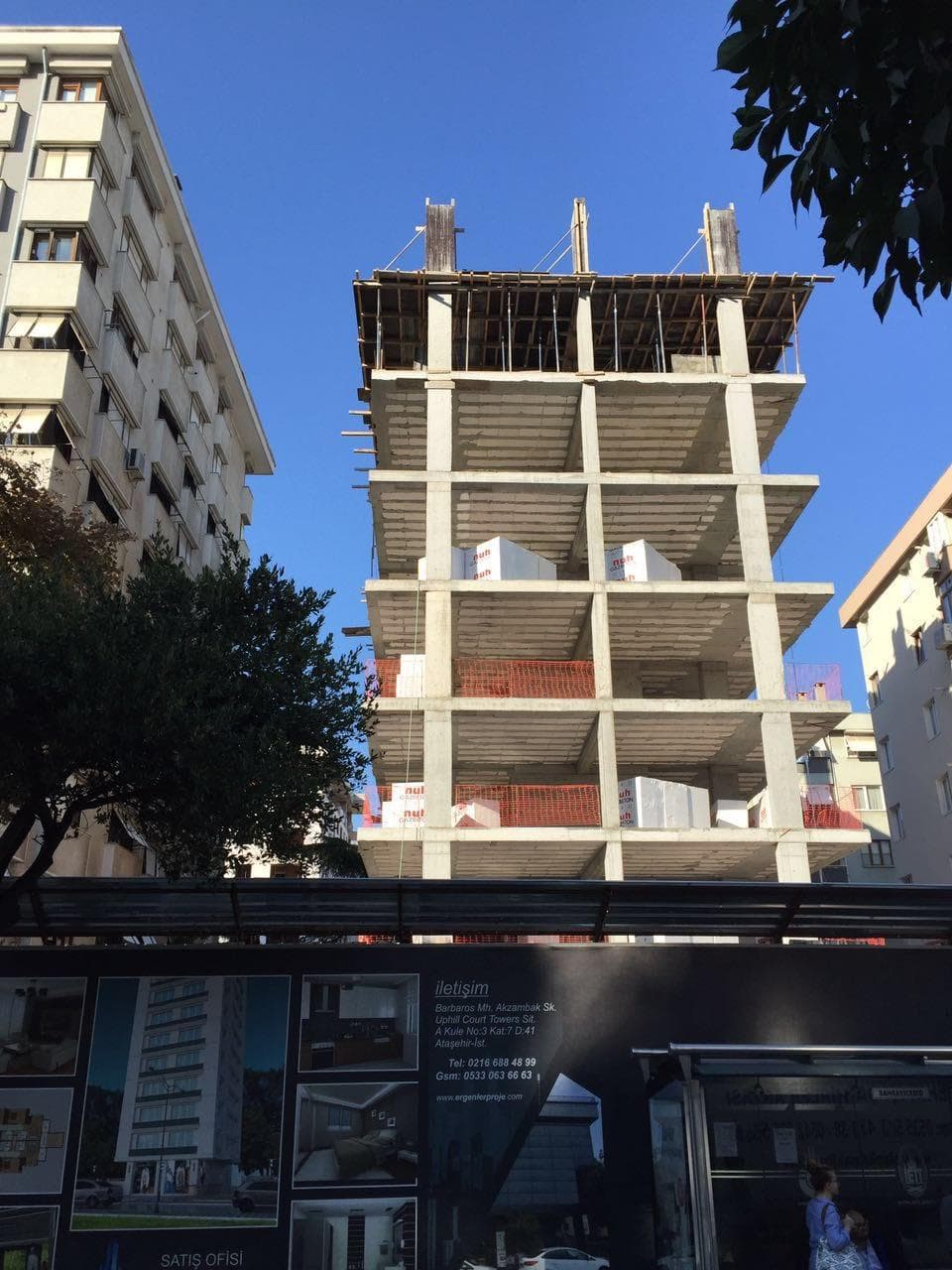 Kadıköy Merdivenköy Okay Apartmanı inşaat sürecinden bir kare